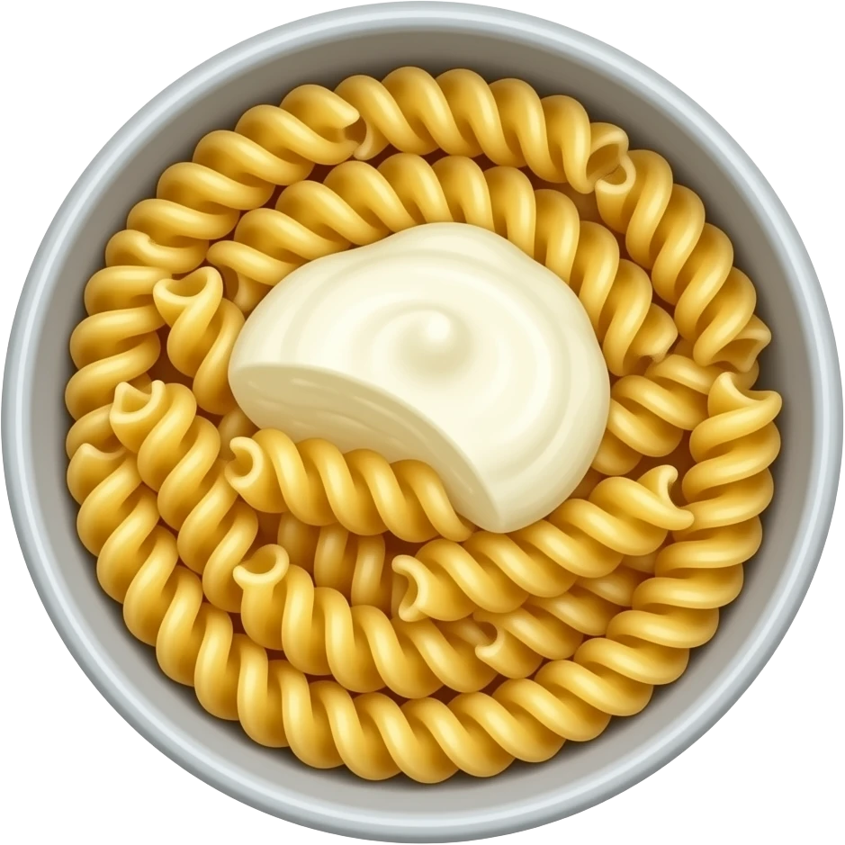 fussili with schmand in a albanian bowl emoji