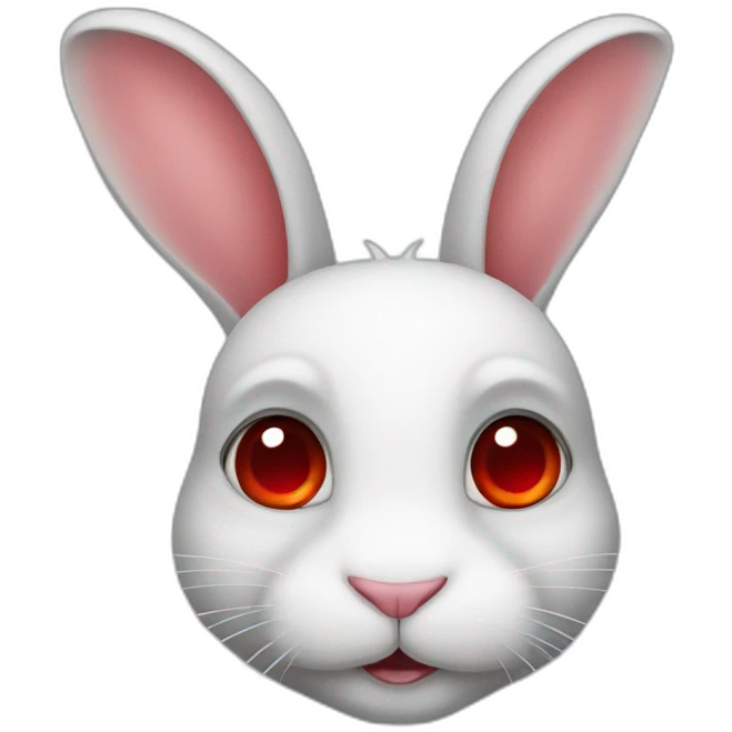 Bunny with red eyes emoji