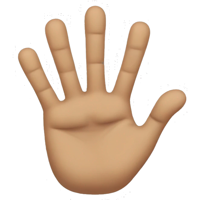 Three fingers emoji