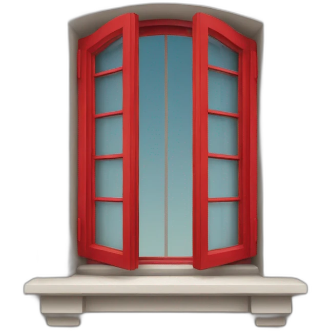 French window  Red emoji