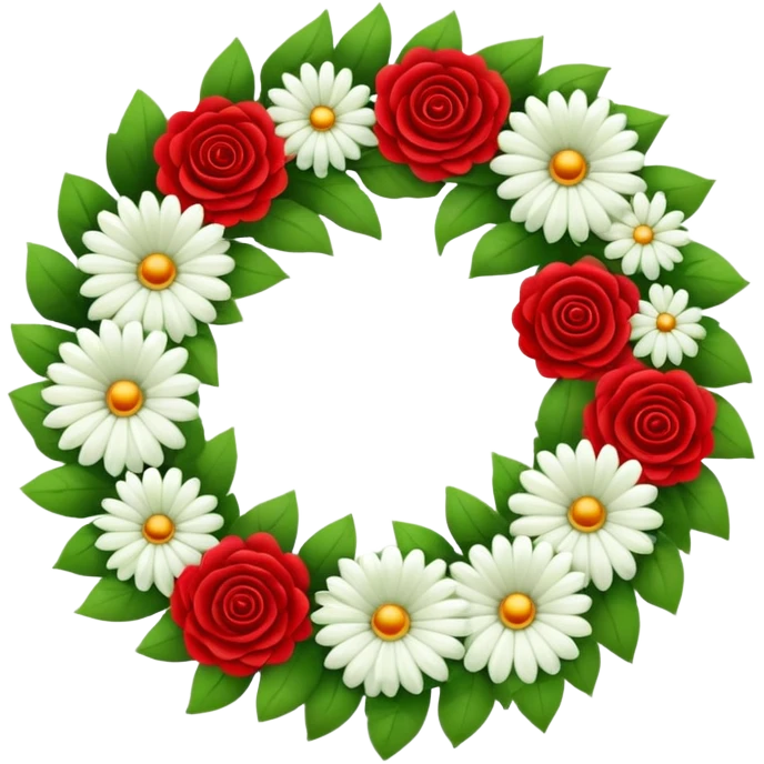 funeral wreath with flowers emoji