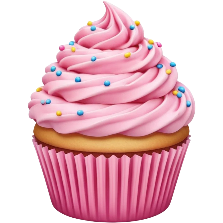 Cupcake with pink icing emoji