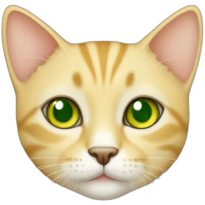 yellow shorthair cat with green eyes emoji