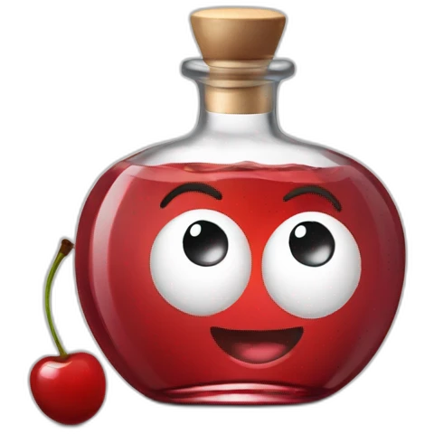 Fabbri cherry gin bottle  emoji
