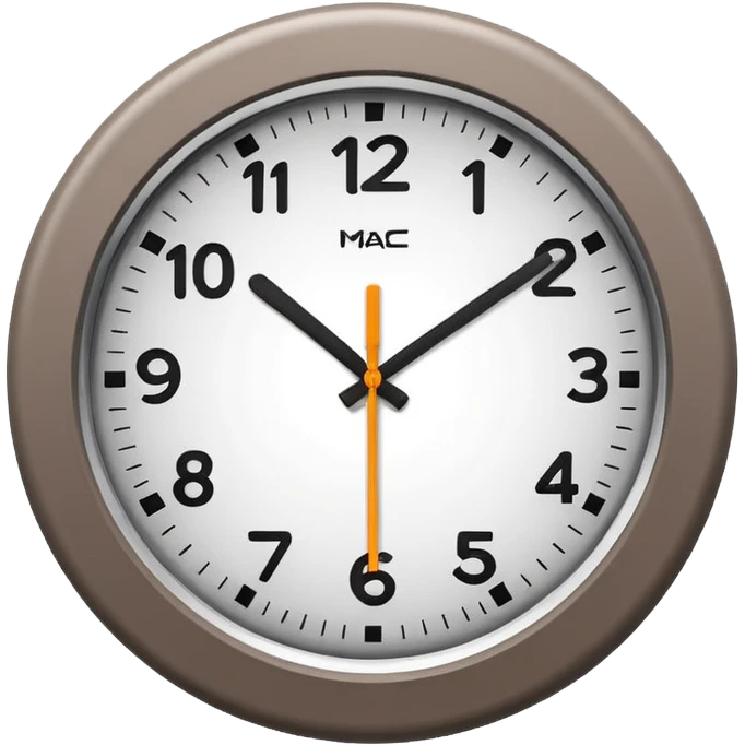 mac os icon clock braun emoji