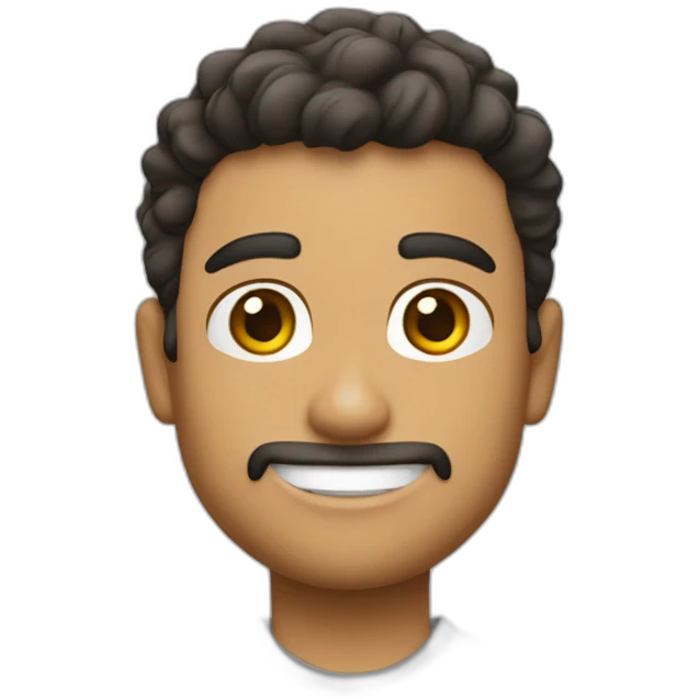 Chico pelo castaño con conjunto nike emoji