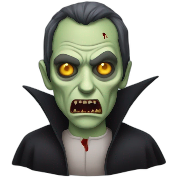 half vampire half zombie man emoji