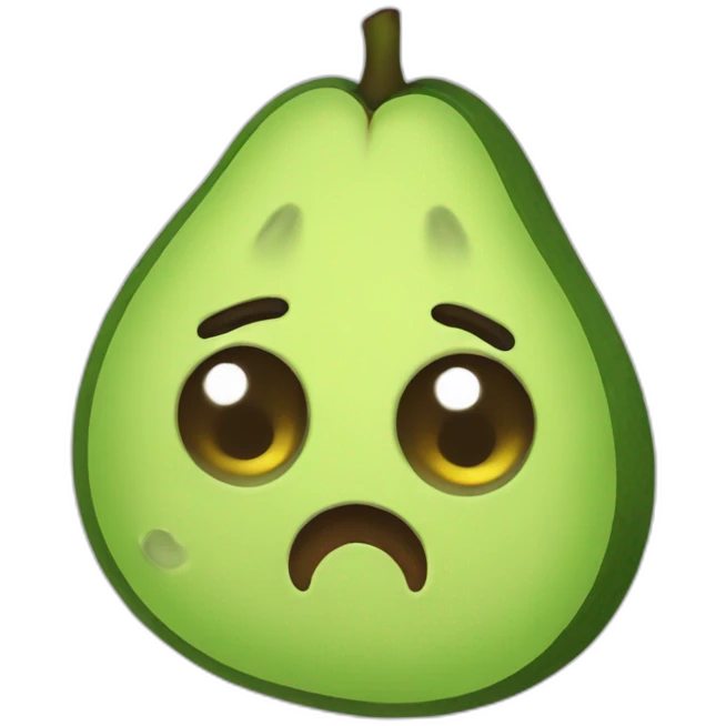 Crying avacado emoji