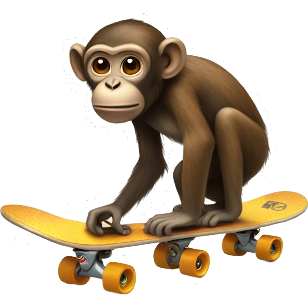 Monkey on a skateboard emoji