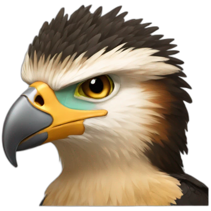 Crested caracara emoji
