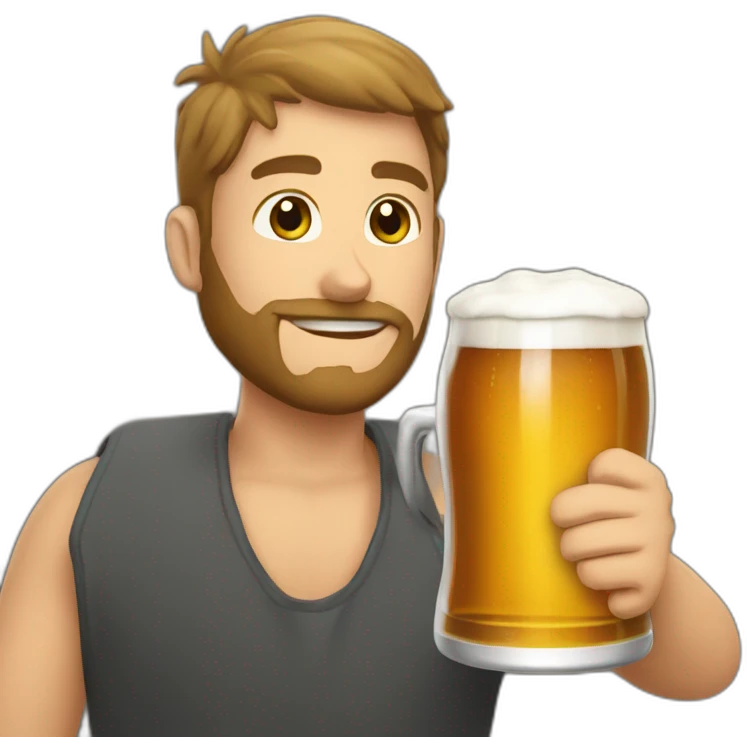 Chat qui bouge une bière emoji
