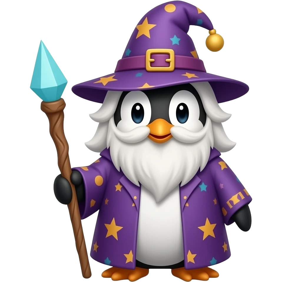 Penguin Wizard emoji