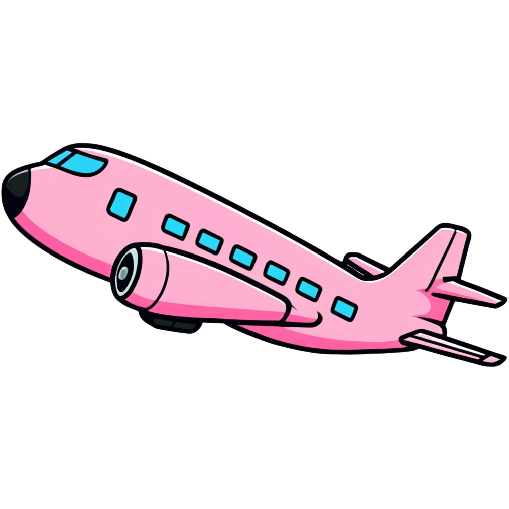 pink airplane emoji