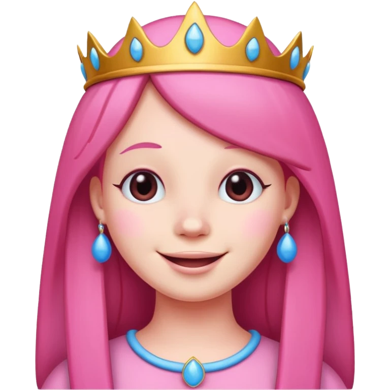 happy earringed princess bubblegum emoji