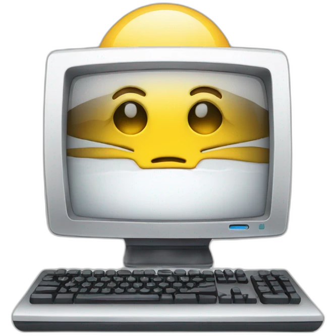 Sick computer emoji