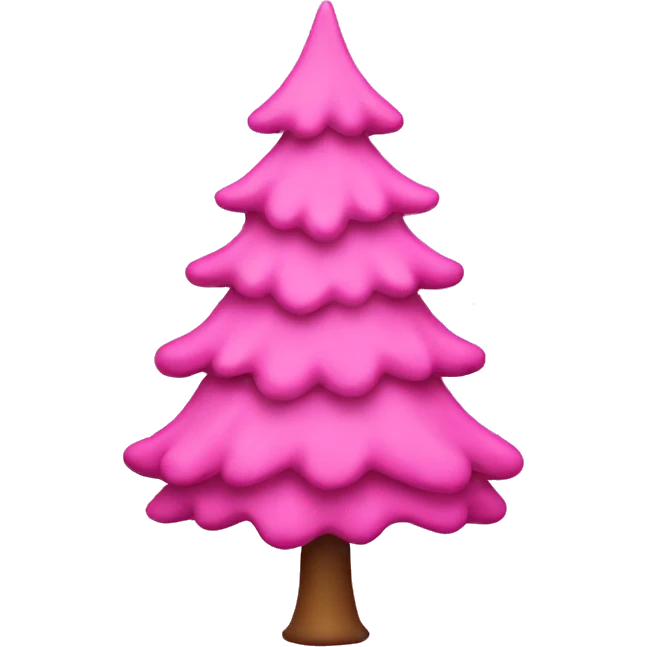 Pink Christmas tree  emoji