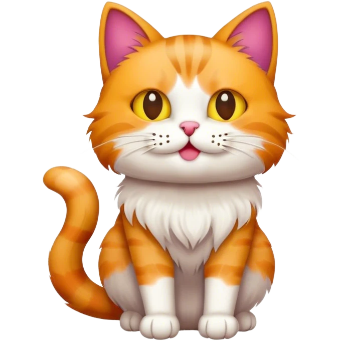 Cat saying miau emoji