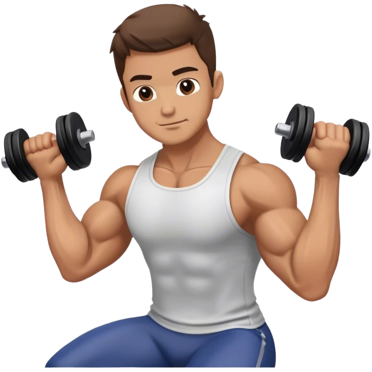 man weighted wrist curl emoji
