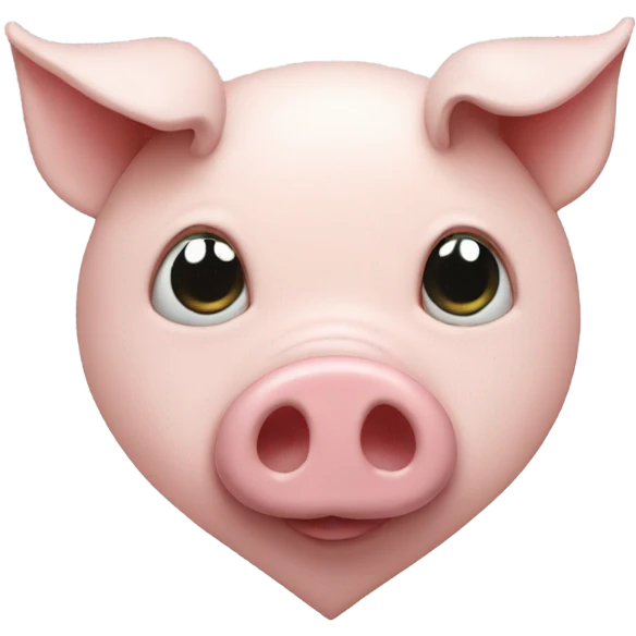 Heart with pig nose emoji
