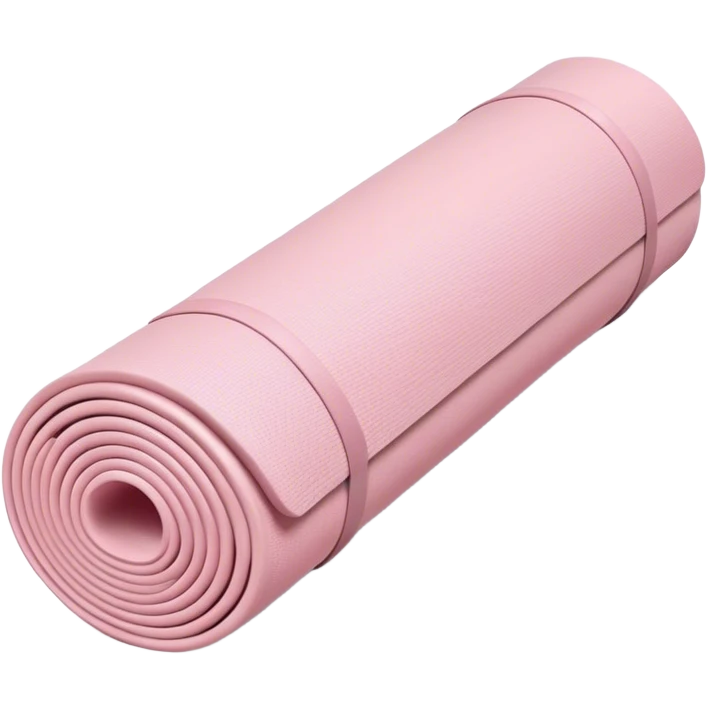 light pink rolled yoga mat  emoji