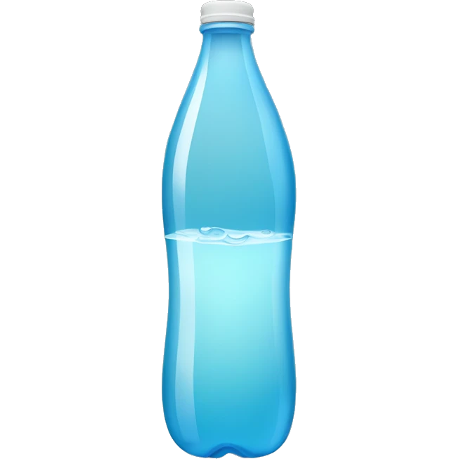 una botella de agua con aspecto depsicologa emoji