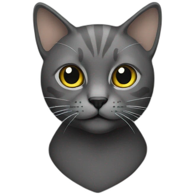 cat dark grey emoji