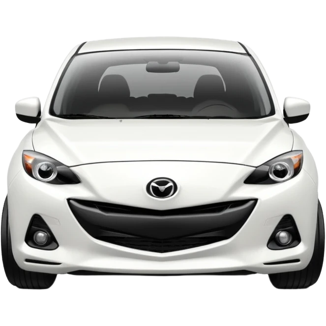 white mazda 3 blakc wheels new shape emoji