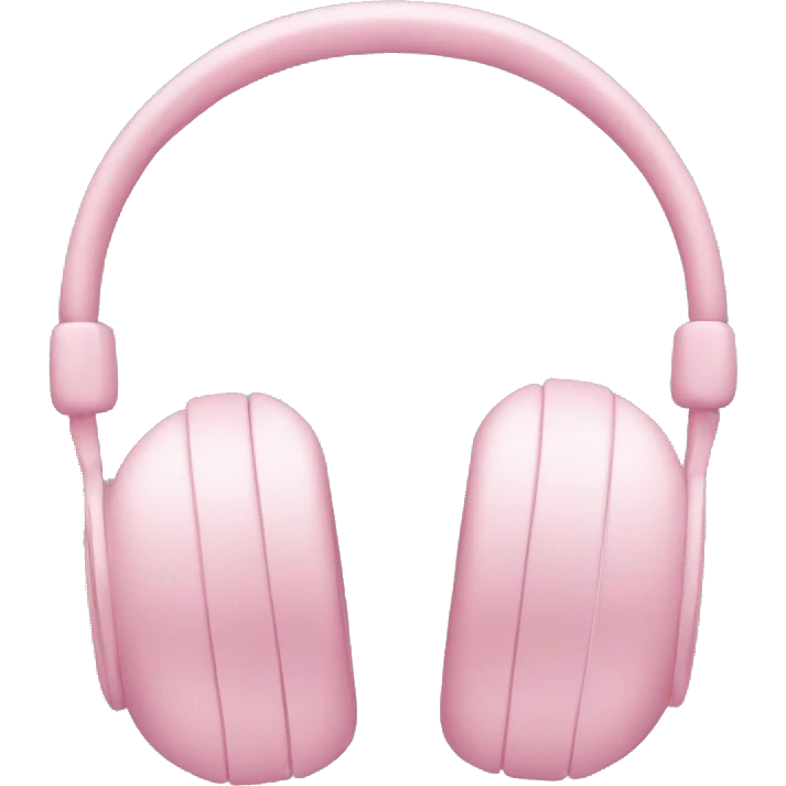 pastel pink headphone emoji