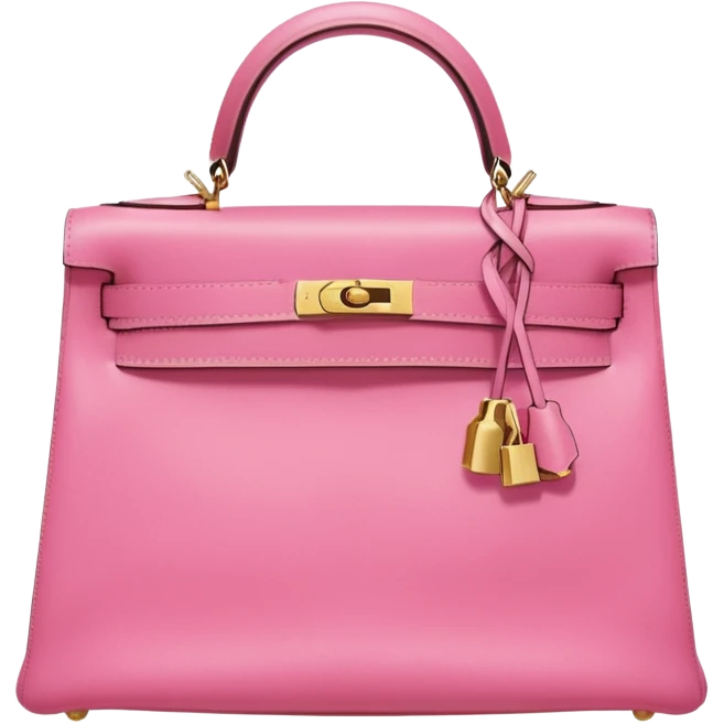 hermes kelly bubble gum pink color bag  emoji