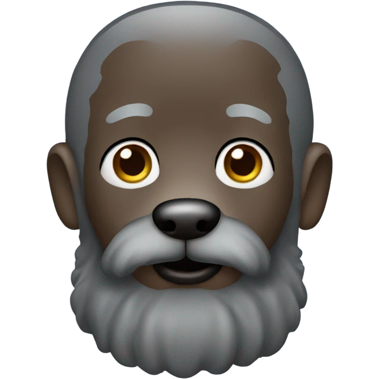 black poodle grey beard emoji