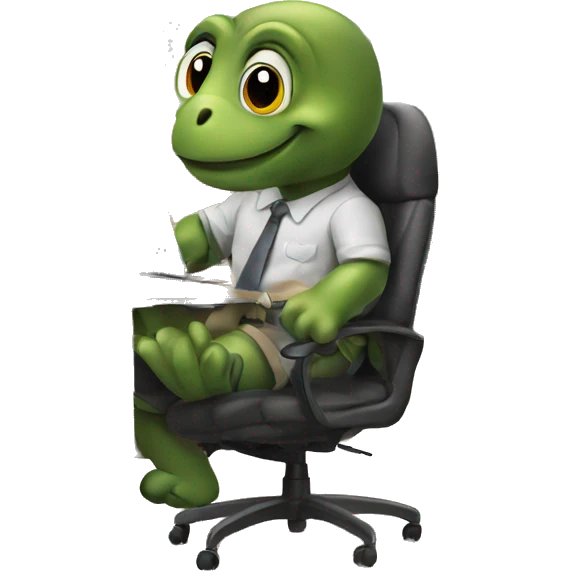turtle working in an office  emoji