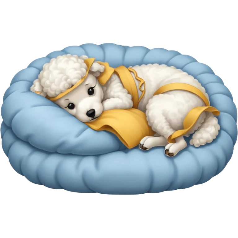a poodle sleep emoji