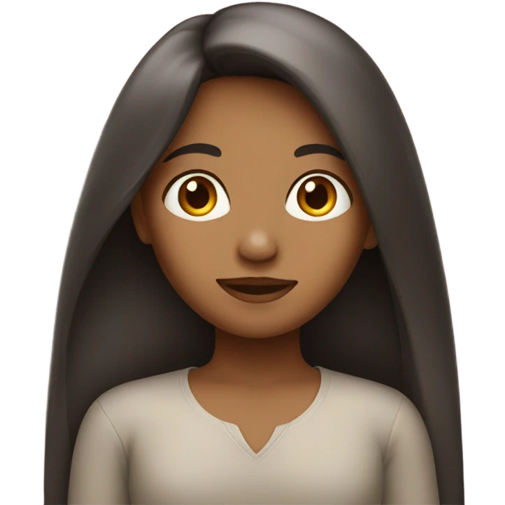 Straight hair girl emoji