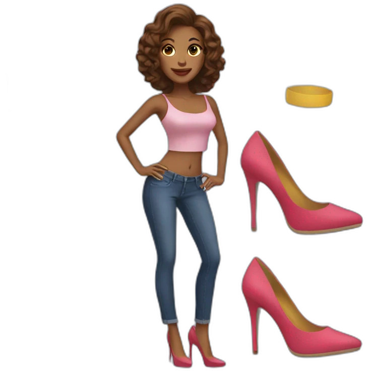 Fany woman in high heels emoji