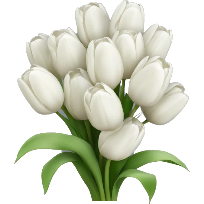 White tulip bouquet emoji