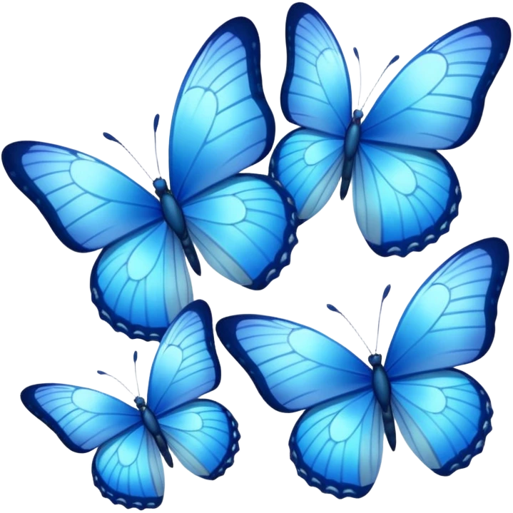 Blue butterflies emoji