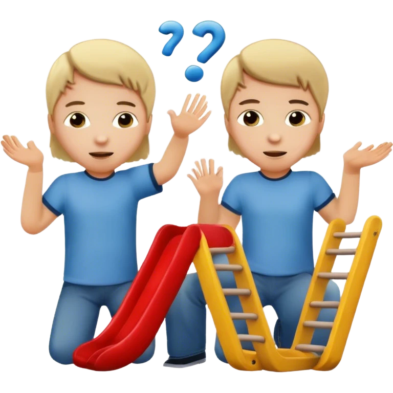 two kids playing at home emoji