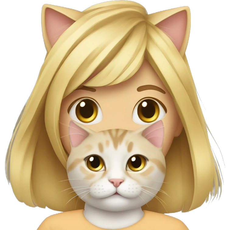 ırısh cat with blonde girl emoji