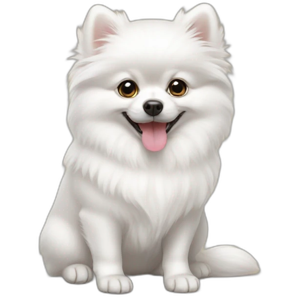 White pomeranian puppy emoji