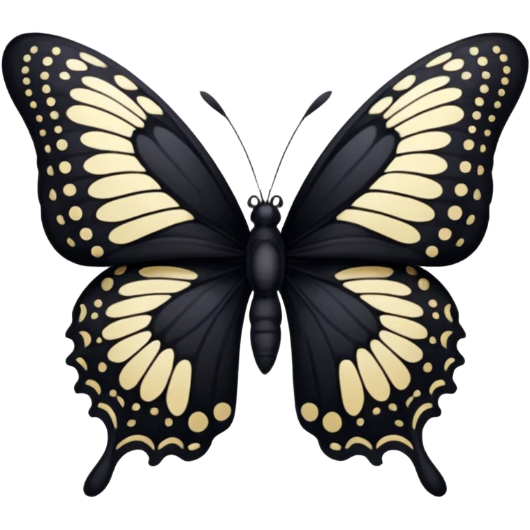 A black butterfly emoji
