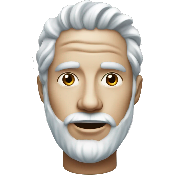 silver face ice roller realistic emoji