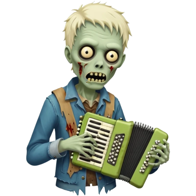 Zombie plays the melodion emoji