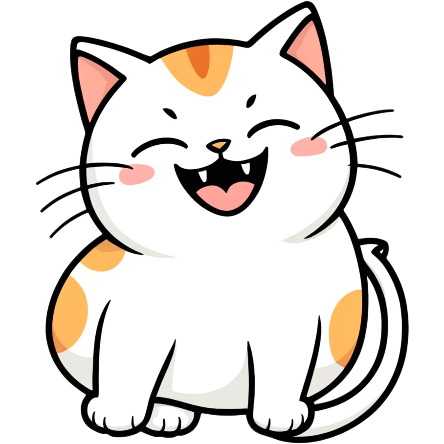 Cat laughing at someone  emoji