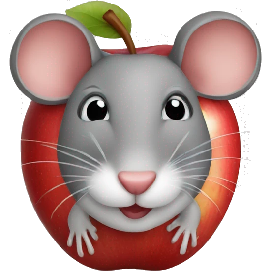 Mouse red apple  emoji