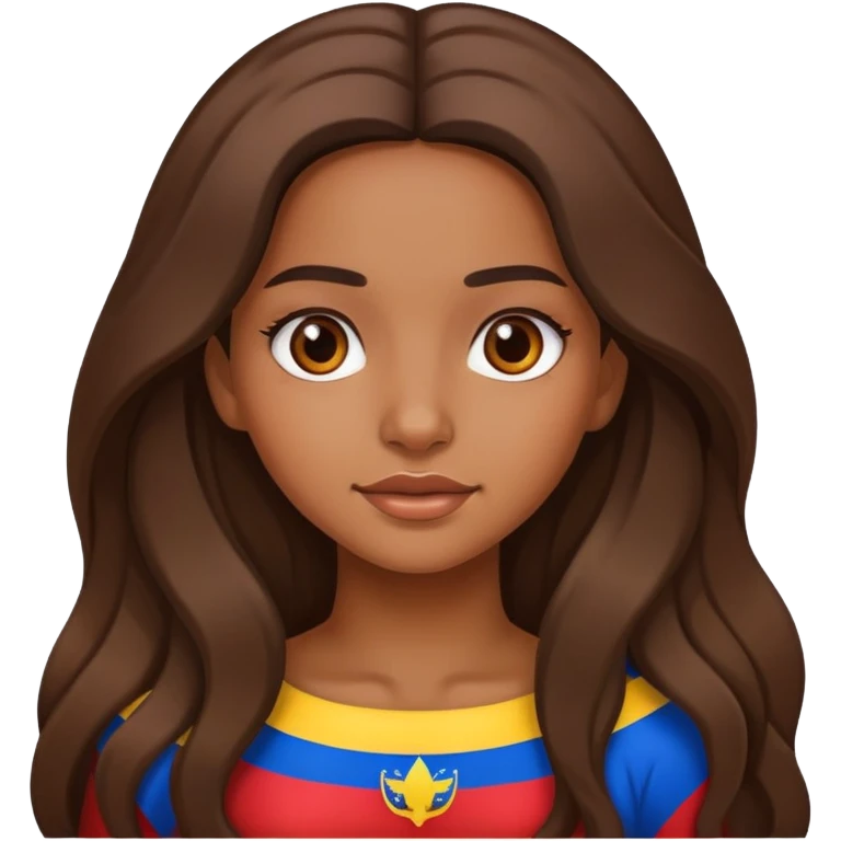 Beautiful venezuelan girl with brown long girl  emoji