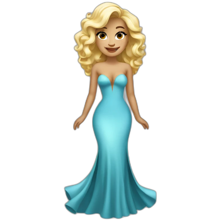 chanteuse blonde avec une robe magnifique  emoji