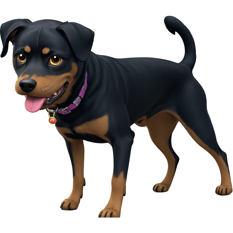 playful dog sticking tongue out emoji