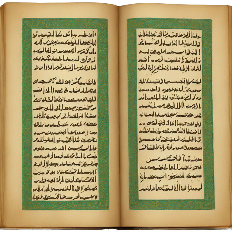 Vintage book with Arabic text emoji