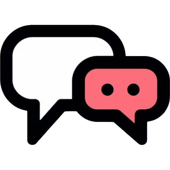 chat bubble with message icon emoji