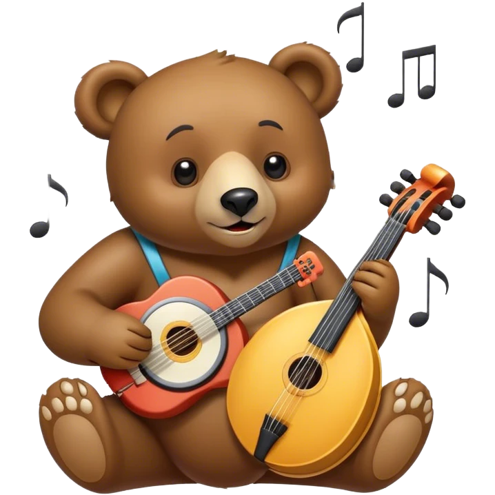 Bear making music emoji